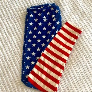 Lularoe American Flag Leggings